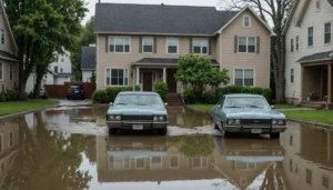 eau qui coule sous voiture